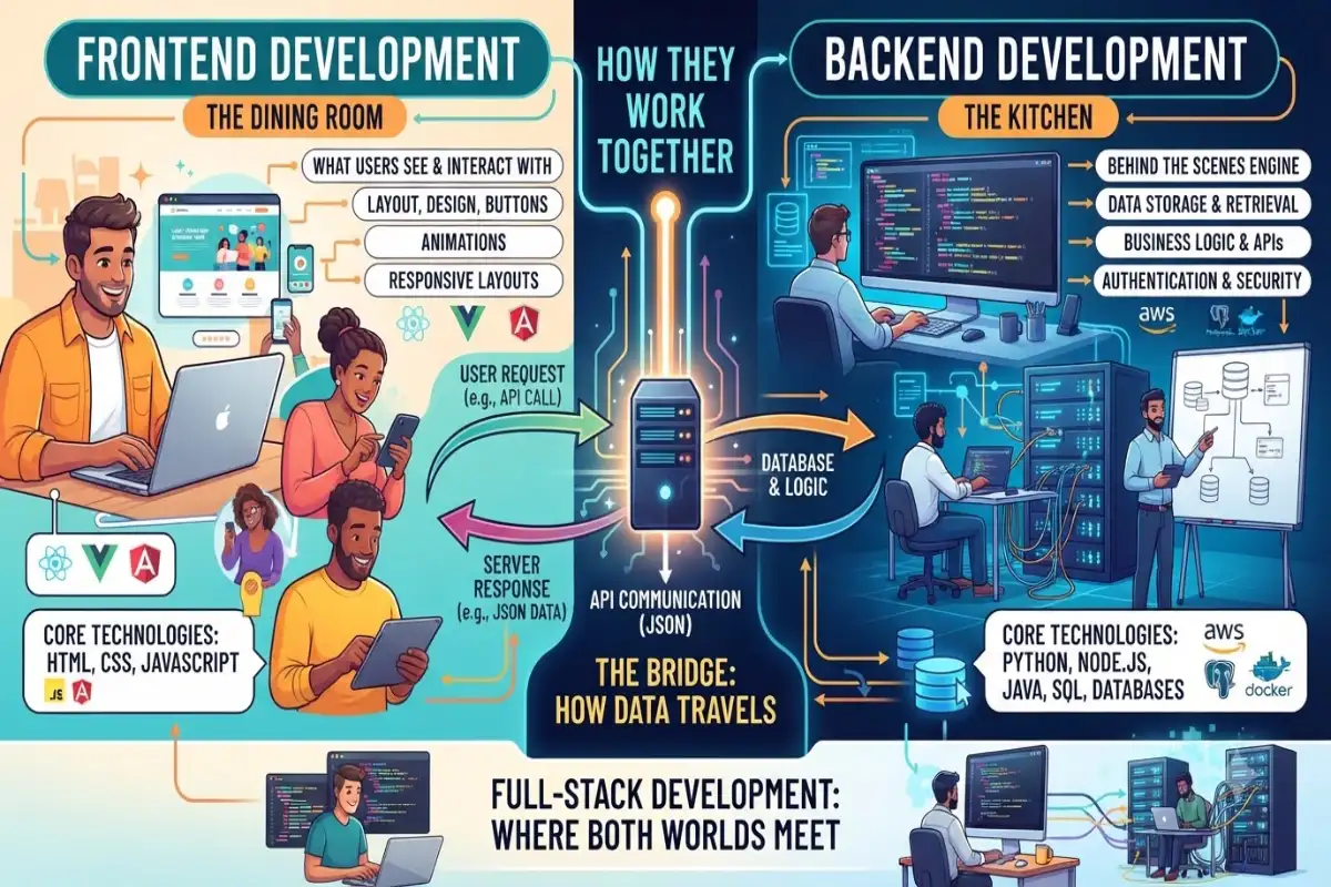 frontend vs backend development