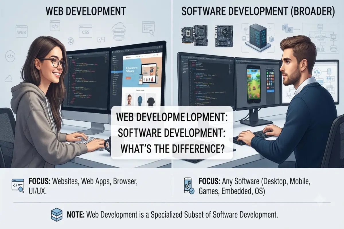 web development vs software development
